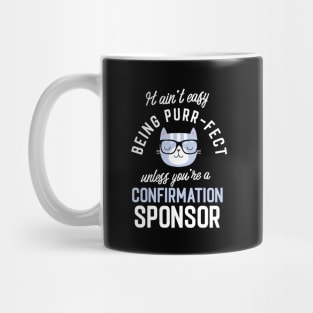 Confirmation Sponsor Cat Lover Gifts - It ain't easy being Purr Fect Mug